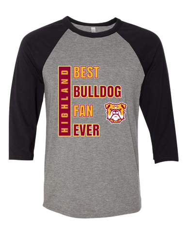 Highland Bulldogs Best Bulldog Fan Men's Baseball T-Shirt
