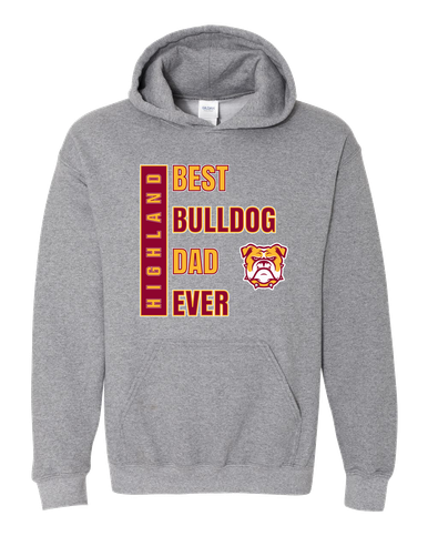 Highland Bulldogs Best Bulldog Dad Men's Hoodie
