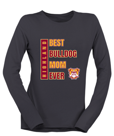 Highland Bulldogs Best Bulldog Mom Women's LS T-Shirt