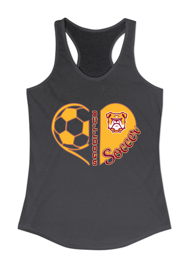 Highland Bulldogs Heart Soccer Women's Tank Top