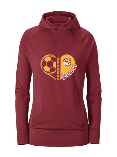 Highland Bulldogs Heart Soccer Women's Hoodie