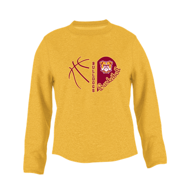 Highland Bulldogs Heart Basketball Women's Sweatshirt