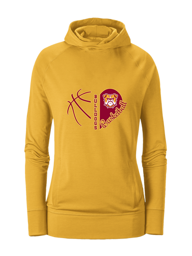 Highland Bulldogs Heart Basketball Women's Hoodie