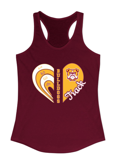 Highland Bulldogs Heart Track Women's Tank Top