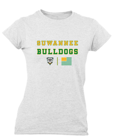 Suwannee Bulldogs Spirit Flag Women's Premium SS T-Shirt