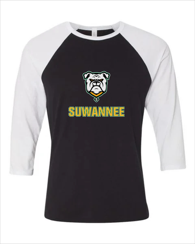 Suwannee Bulldogs Mascot #2 Women's Baseball T-Shirt