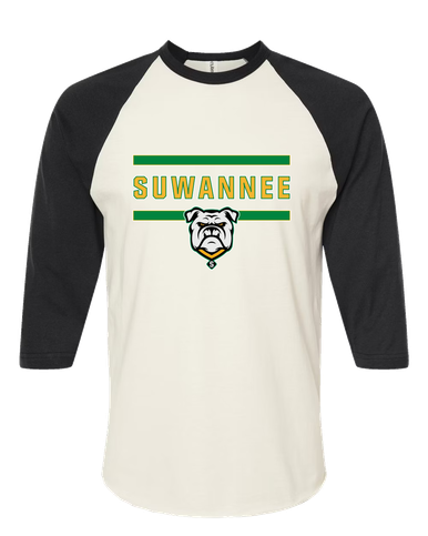 Suwannee Bulldogs Mascot #4 Women's Baseball T-Shirt