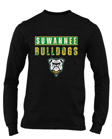 Suwannee Bulldogs Mascot #9 Men's LS T-Shirt