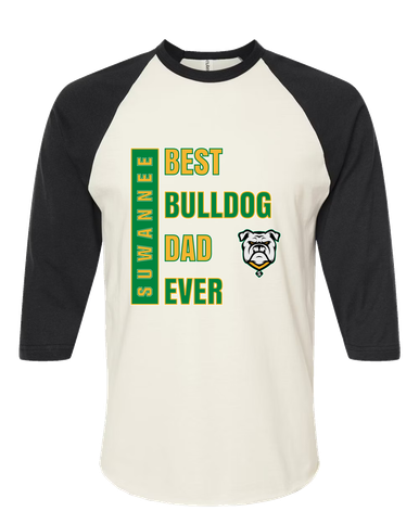 Suwannee Bulldogs Best Bulldog Dad Men's Baseball T-Shirt