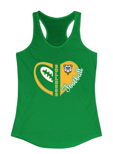 Suwannee Bulldogs Heart Football Women's Tank Top