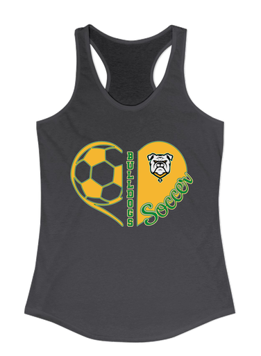 Suwannee Bulldogs Heart Soccer Women's Tank Top