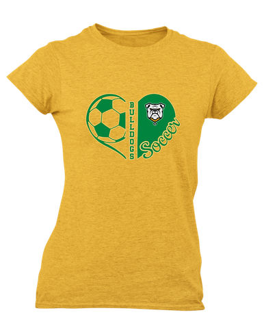 Suwannee Bulldogs Heart Soccer Women's Premium SS T-Shirt