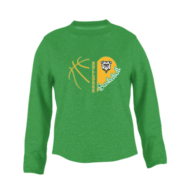 Suwannee Bulldogs Heart Basketball Women's Sweatshirt
