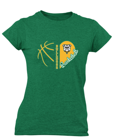 Suwannee Bulldogs Heart Basketball Women's Premium SS T-Shirt