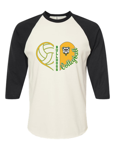 Suwannee Bulldogs Heart Volleyball Women's Baseball T-Shirt