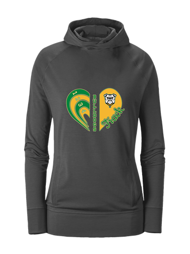 Suwannee Bulldogs Heart Track Women's Hoodie
