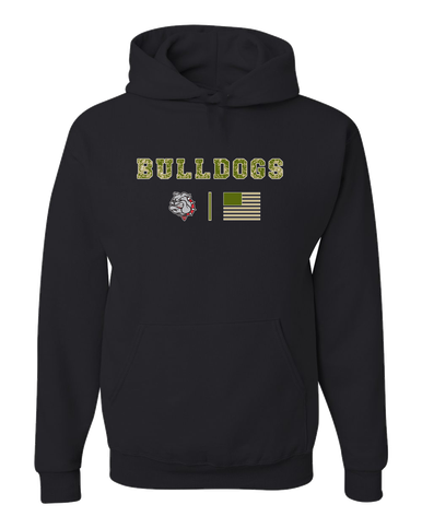 Socorro Bulldogs Camo Flag Men's Premium Hoodie