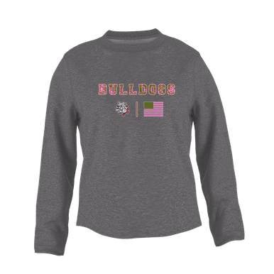 Socorro Bulldogs Pink Camo Flag Women's Sweatshirt