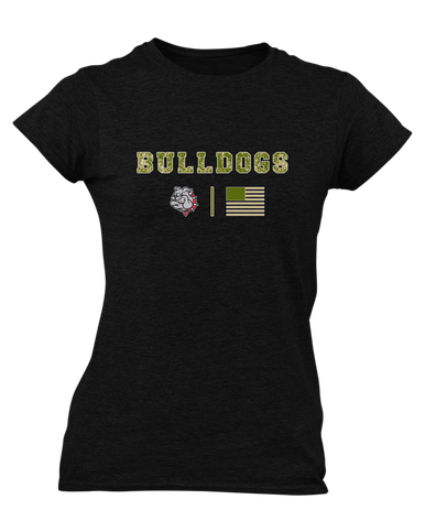 Socorro Bulldogs Camo Flag Women's SS T-Shirt