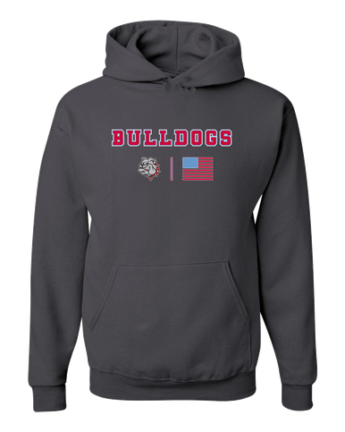 Socorro Bulldogs Team Colors Flag Men's Premium Hoodie