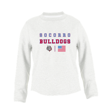 Socorro Bulldogs Spirit Flag Women's Sweatshirt