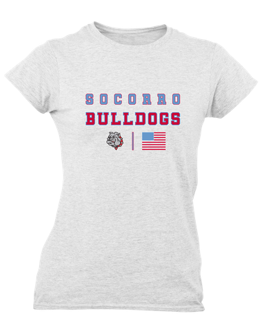 Socorro Bulldogs Spirit Flag Women's SS T-Shirt