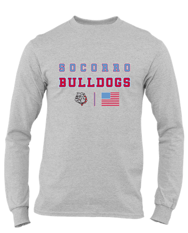 Socorro Bulldogs Spirit Flag Men's Premium LS T-Shirt