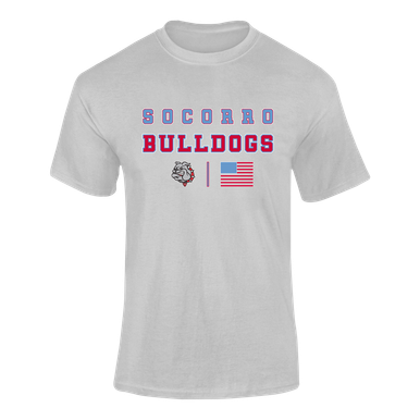 Socorro Bulldogs Spirit Flag Men's SS T-Shirt