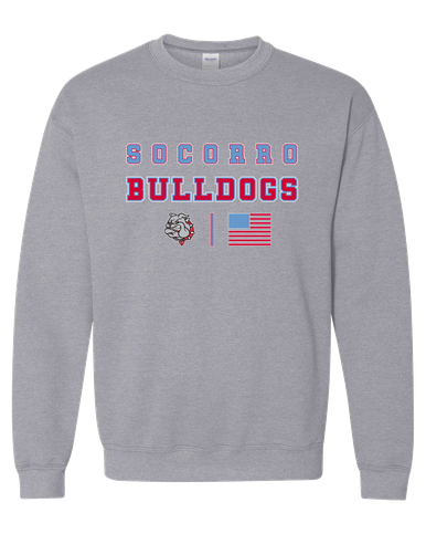 Socorro Bulldogs Spirit Flag Men's Sweatshirt