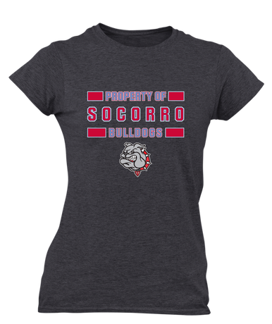Socorro Bulldogs Property Of Women's SS T-Shirt