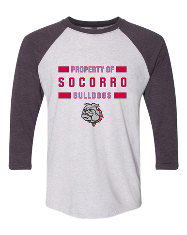 Socorro Bulldogs Property Of Men's Baseball T-Shirt