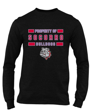 Socorro Bulldogs Property Of Men's LS T-Shirt