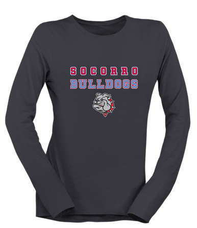 Socorro Bulldogs Spirit Women's Premium LS T-Shirt