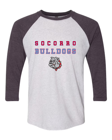 Socorro Bulldogs Spirit Women's Baseball T-Shirt