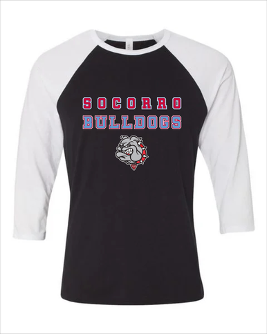 Socorro Bulldogs Spirit Men's Baseball T-Shirt