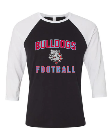 Socorro Bulldogs Football #1 Women's Baseball T-Shirt