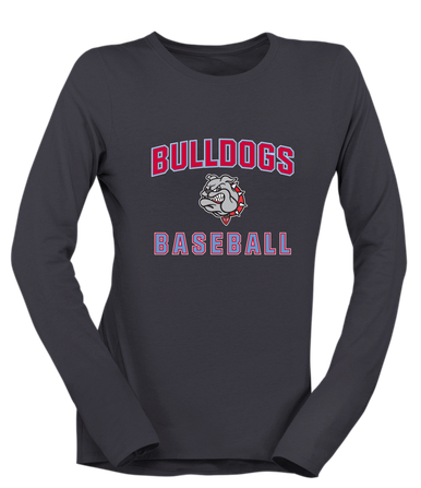 Socorro Bulldogs Baseball #1 Women's Premium LS T-Shirt