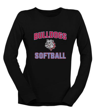 Socorro Bulldogs Softball #1 Women's LS T-Shirt
