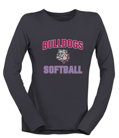 Socorro Bulldogs Softball #1 Women's Premium LS T-Shirt