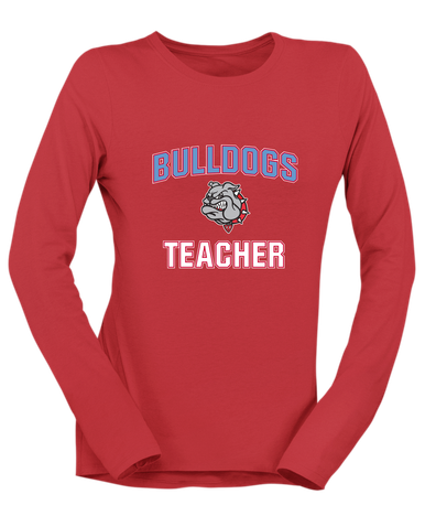 Socorro Bulldogs Teacher Women's Premium LS T-Shirt