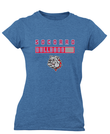 Socorro Bulldogs Mascot #7 Women's Premium SS T-Shirt