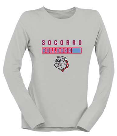 Socorro Bulldogs Mascot #7 Women's Premium LS T-Shirt
