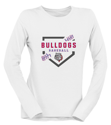 Socorro Bulldogs Baseball #2 Women's LS T-Shirt