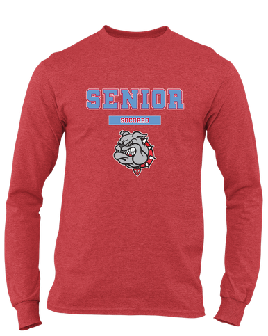 Socorro Bulldogs Senior #2 Men's LS T-Shirt