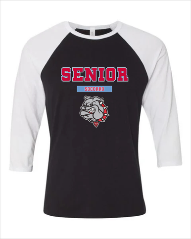 Socorro Bulldogs Senior #2 Men's Baseball T-Shirt