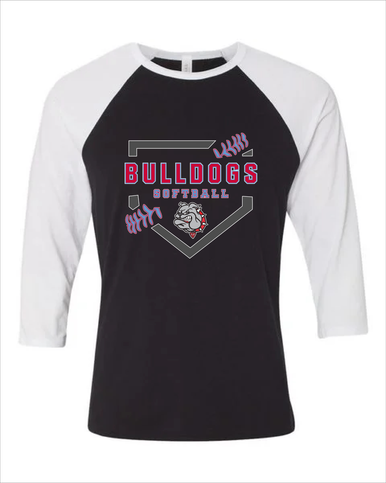 Socorro Bulldogs Softball #2 Women's Baseball T-Shirt