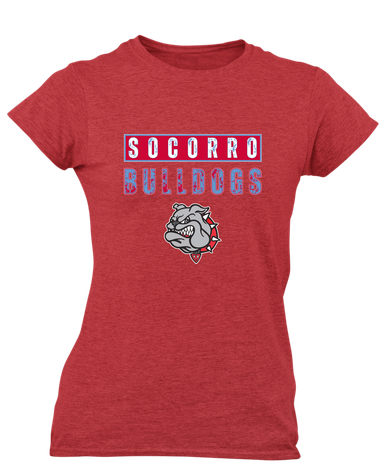 Socorro Bulldogs Mascot #9 Women's SS T-Shirt