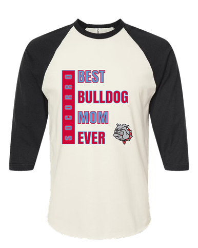 Socorro Bulldogs Best Bulldog Mom Women's Baseball T-Shirt