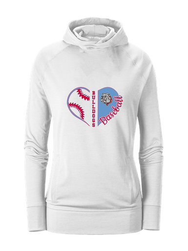 Socorro Bulldogs Heart Baseball Women's Hoodie