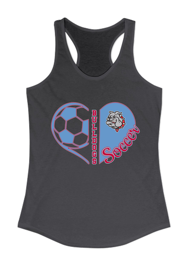 Socorro Bulldogs Heart Soccer Women's Tank Top